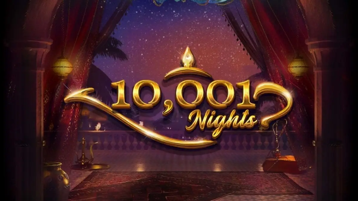 10,001 Nights سلاٹ گیم کا مرکزی لوگو اور تھیم